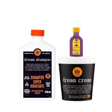 Imagem de Kit Lola Dream Cream Sh 250ml + Masc 200ml + Pinga! Óleo Açaí e Pracax