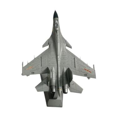 Imagem de Almencla Coleção de modelos de caça, enfeite de aeronave, lembrança, decoração de mesa, modelo de avião de brinquedo infantil com base para prateleira, Cinza