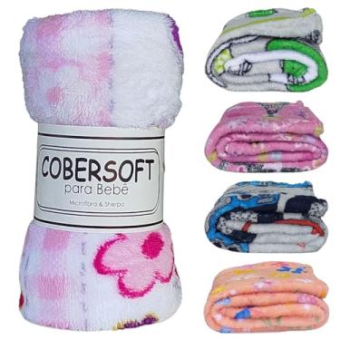 Imagem de Cobertor para Bebê Manta Soft Infantil Mantinha Microfibra Estampada Antiaérgico (Margaridas)