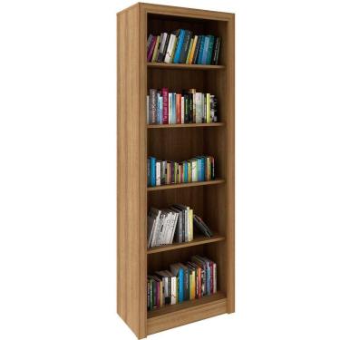 Imagem de Estante Armário Alta Livreiro Multiuso Office 5 Prateleiras Amêndoa