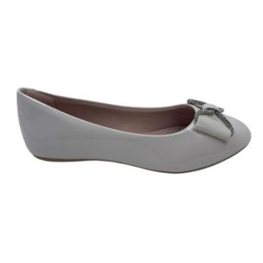 Imagem de Sapatilha Mini Sua Cia Verniz com Laço Off White 51955 - Pérola 28-Feminino