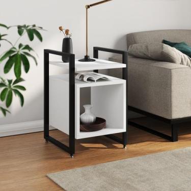 Imagem de Mesa de Apoio Cabeceira Baú de Cama para Quarto Industrial Marrocos Ba