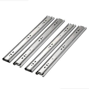 Imagem de 4 Corrediça Telescópica Light 40cm Zincada H35 Trilha Para Gaveta Armário Gavetas 30kg 2 Pares 400mm