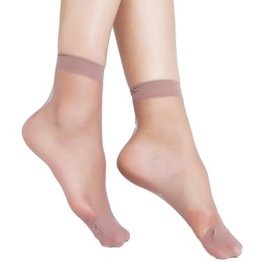 Imagem de 5 pares - Meias casuais masculinas finas e de cano médio - Meias [marrom]