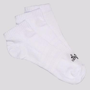 Imagem de Kit Meia Adidas Sportswear Invisível 3 Pares Branco, P