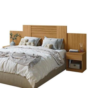 Imagem de Cabeceira Para Cama Box Casal Queen Com Mesa De Cabeceira - MOVAL MOVÉ
