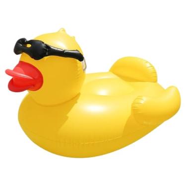 Imagem de Flutuadores de pato para piscina | boias infláveis de pato gigante - brinquedos aquáticos, espreguiçadeira, anéis de natação, jangadas, para atividades ao ar livre, meninos, meninas, adultos, lago