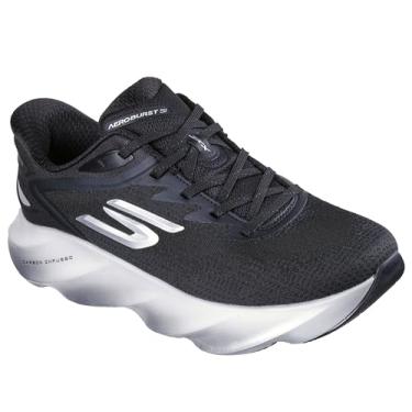 Imagem de Skechers Tênis masculino Aero Burst Hands Free Slip-Ins, preto/branco, 48