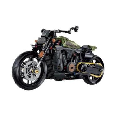 Imagem de Harley Motocicleta Blocos De Construção Tijolos Road Racer Brinquedo P