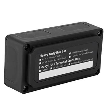 Imagem de lyrlody 300a Barra de Barramento Caixa de Distribuição de Energia Barra de Barramento Negativo Bloco de 48v DC Módulo de Universal Com Pregos Terminais M8 para Carro de Carro de (A (preto))