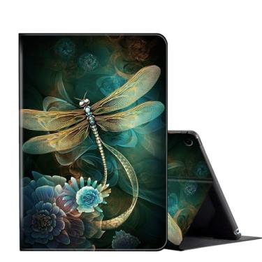 Imagem de Capa para tablet Samsung Galaxy Tab A9 Plus (27.9 cm-2023 modelo SM-X210/X216/X218), capa fólio de couro PU fina com suporte automático hibernar para Samsung Galaxy A9+Plus 5G 11 polegadas - flores de