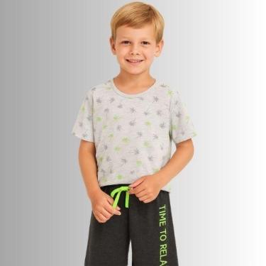Imagem de Pijama Infantil Masculino Coqueiros Izitex, 02, Azul