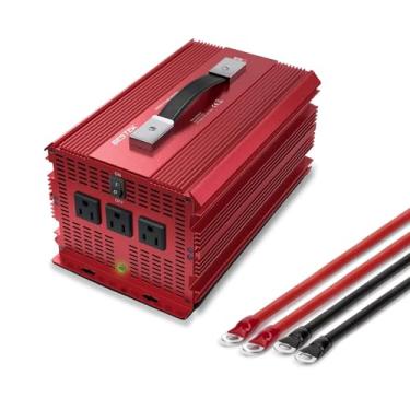 Imagem de BESTEK 2000 W Inversor de energia 3 tomadas AC DC 12 V para 110 V AC Conversor de energia de carro para acampamento externo fonte de alimentação ETL listado