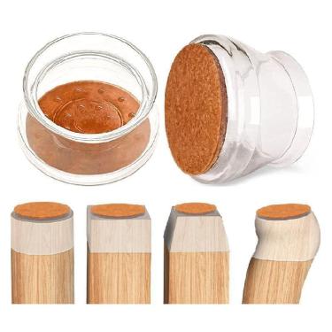 Imagem de Kit 16 Pé Quarda-Roupa Pé Cadeira Pezim Mesa E Outros Feltro