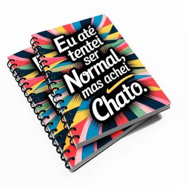 Imagem de Caderno Pequeno 1/4 96 fls Mot. Tentei Ser Normal - Premium