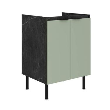 Imagem de Armário Balcão de Cozinha 60cm 2 Portas S/Tampo New York Móvel na Caix