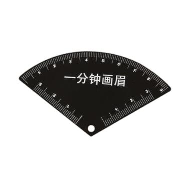 Imagem de Zialofi Ferramenta de modelagem de estêncil de sobrancelha de aço inoxidável, acessórios de viagem reutilizáveis com guia de arco, Formato de Leque