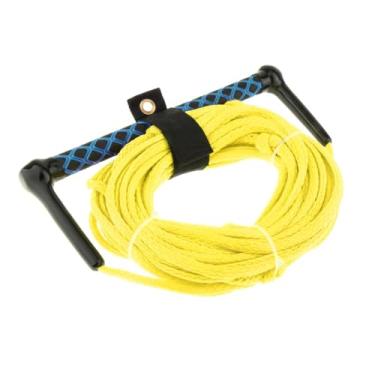 Imagem de Fenteer Corda para esqui aquático, prancha de joelho, linha de surf com alça, arnês de reboque, corda de reboque para wakeboard, 23 m para prancha de joelho, Corda Amarela