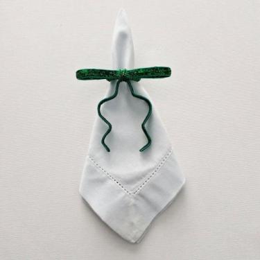 Imagem de Porta Guardanapo Laço Veludo com Glitter Estruturado - Decor Madame Bl