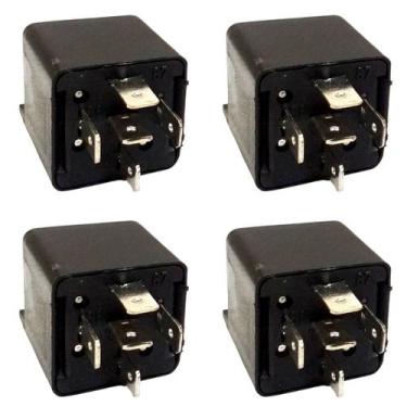 Imagem de Kit 4x Peças Rele Auxiliar De Partida 5 Pinos Terminais Com Suporte Un