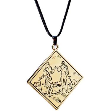 Imagem de MEETCUTE Colar vintage unissex, colar de metal da Elden Ring Talismã pingente acessórios cosplay, universal, Metal, Sem Pedra Preciosa