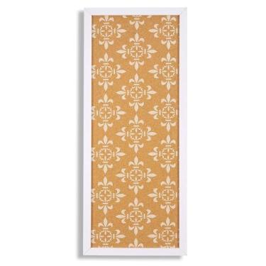 Imagem de Juvale Quadros de avisos decorativos de cortiça para paredes (25,4 x 61 cm) - quadro de pinos com moldura branca para decoração de escritório, quarto e quarto