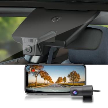 Imagem de Fitcamx Frontal 2K+Traseira 1080P Dash Cam Adequada para Hyundai Sonata 2020-2023 & Hybrid (Part No#L1000), OEM Estilo, 2 Canais HD Vídeo, WiFi & APP, Loop Gravação, G-Sensor, Plug&Play, 64GB Cartão