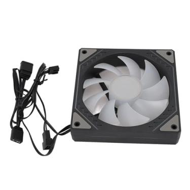 Imagem de Zhjvihx Ventilador do Resfriador de Caixa, Ventilador de Caixa 72mmH20 Pressão do 54.6CFM Fluxo de Ar 120mm 0,19a Argb 5v 3 Pino 12VDC 9 Lâminas para Refrigerador de CPU (#1)