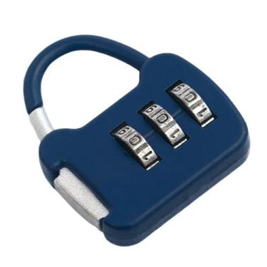 Imagem de Kit 2 Cadeados Bloqueio Por Senha 3 Digitos Coloridos Armários Mochila