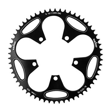 Imagem de Milageto Largura Estreita para 110BCD - Conjunto de de Corrente de Alumínio 50/52/54/56/58 / 60T para Peças de de Roda Dentada, Black 54T