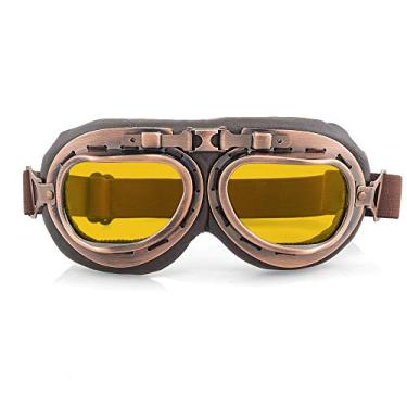 Imagem de Óculos de motocicleta Evomosa Vintage Cosplay estilo piloto scooter motociclista