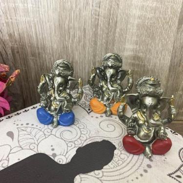 Imagem de Kit Com 3 Estátuas Ganesha Deus Sorte Prosperidade Sabedoria - IMPMC