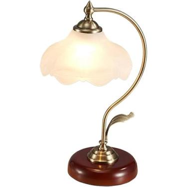 Imagem de Candeeiro De Mesa De Casamento Europeu Americano Sombra De Vidro Branco Escurecimento Lâmpada De Cabeceira Sala De Estar Estudo Quarto Decoração De Escritório Luzes, Dimming Switch