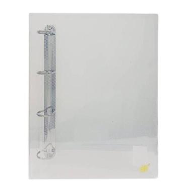 Imagem de Fichário A4 4 Argolas Transparente Cristal Com Bolso Interno - YES