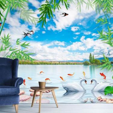Imagem de Papel de Parede Paisagem Lago Natureza Sala Adesivo - 041pcm - Allodi