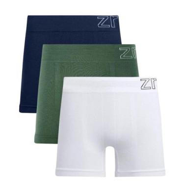 Imagem de Kit 3 Cuecas Boxer Masculina  Zee Rucci Microfibra Poliamida Sem Costu