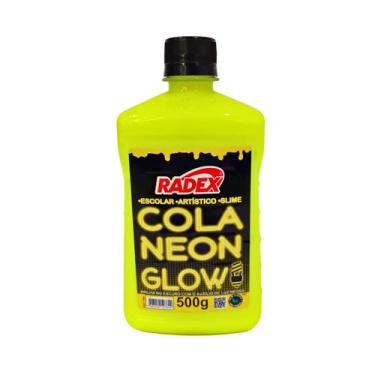 Imagem de Cola Glow Slime Neon Radex 500g Amarelo