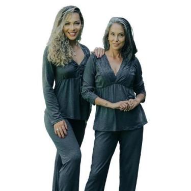 Imagem de Kit C/2 Pijamas Inverno Feminino Confort Pijama Quentinho - Sou Gata e