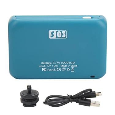 Imagem de Luz de preenchimento de bolso, 26 modos de efeito de luz FX 300LM luz de vídeo LED com cabo de carregamento para conferências (azul)