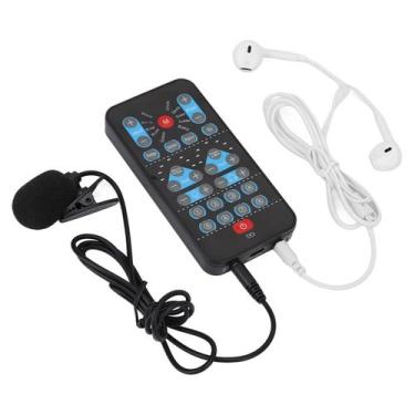 Imagem de Mini placa de som portátil Voice Changer GOWENIC com 8 efeitos