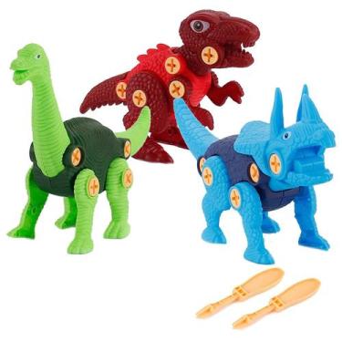 Imagem de Dinossauros DIY desmontam brinquedos infantis Kit de blocos de constru