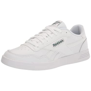 Imagem de Reebok Tênis feminino de couro clássico - preto ou branco, tamanho 34 a 43, Calçado branco/branco/verde trevo, 8.5 Women/7 Men