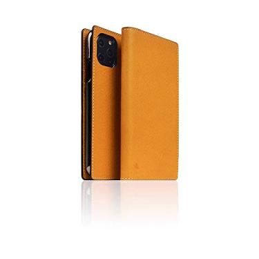 Imagem de SLG D6 Italian Minerva Box Capa carteira de couro para iPhone 11 Pro - estilo diário feito à mão com porta-cartões e bolso lateral para dinheiro, caixa de presente incluída (bronzeado)