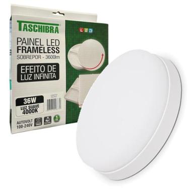 Imagem de Painel Plafon Redondo Sobrepor 36w Borda Infinita 4000K - TASCHIBRA