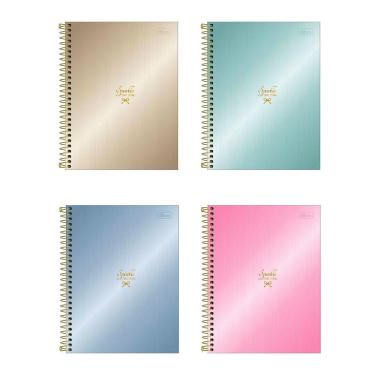 Imagem de Caderno colegial 1x1 80 fls West Village Metalizado Tilibra