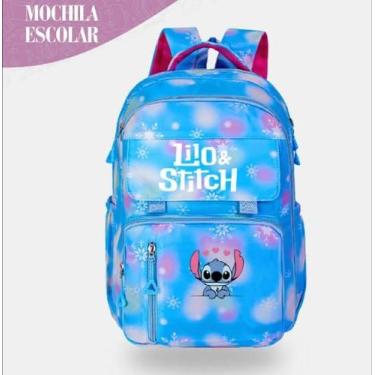 Imagem de Mochila Escolar Stitch Costa Grande Feminina - Soberana Brinquedos
