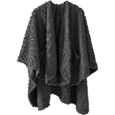 Imagem de Cobertor de lã vestível Royoliving Fuzzy Sherpa com bolsos