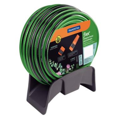 Imagem de Mangueira Flex para Jardim Tramontina Verde com Faixa Preta em PVC 4 C