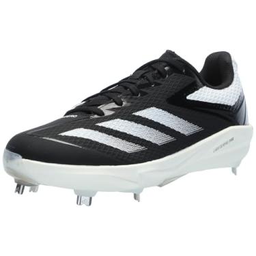 Imagem de adidas Tênis de beisebol masculino Adizero Electric, Preto/Branco/Off White, 11.5