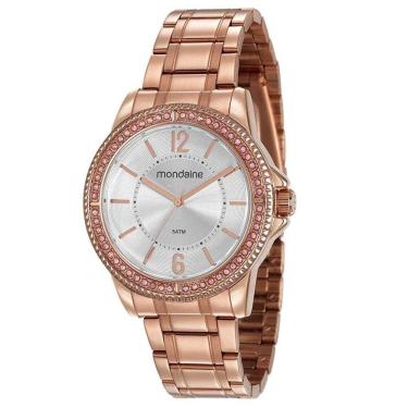 Imagem de Relógio MONDAINE feminino rosê strass 53601LPMVRE3